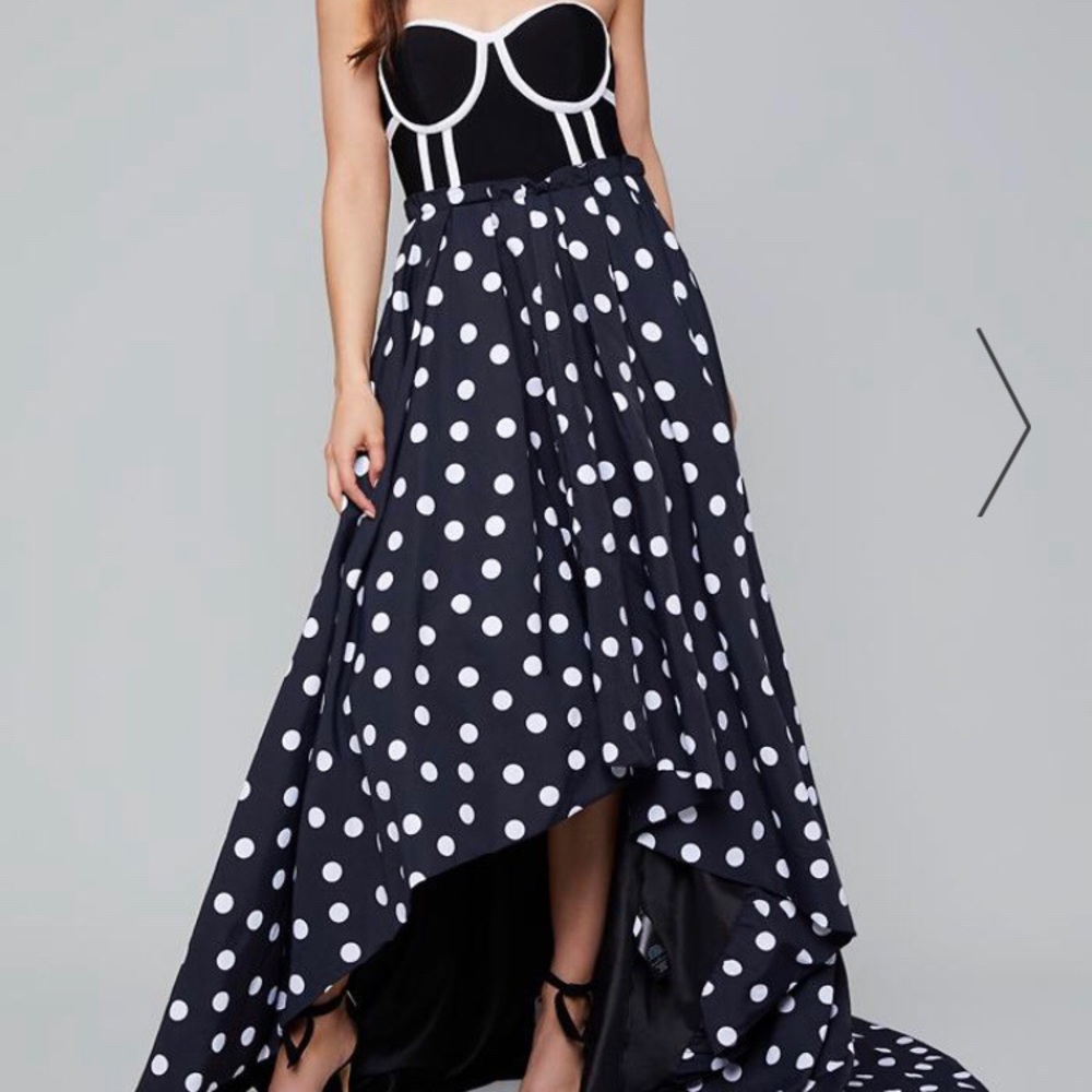 Bebe Whitney Polka Dot Gown